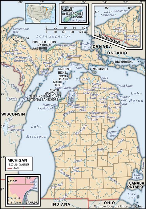 Map Of Lower Michigan Usa