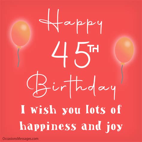 Happy 45th Birthday Wishes Messages For 45 Year Olds Ratingperson