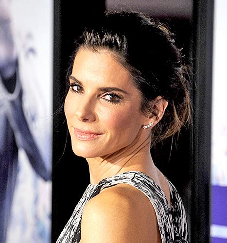 Sandra Bullock Sizzles In Black And White Dress With Bryan Randall