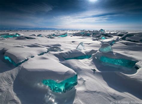 Turquoise Ice Northern Lake Baikal Russia Beautiful Places Best