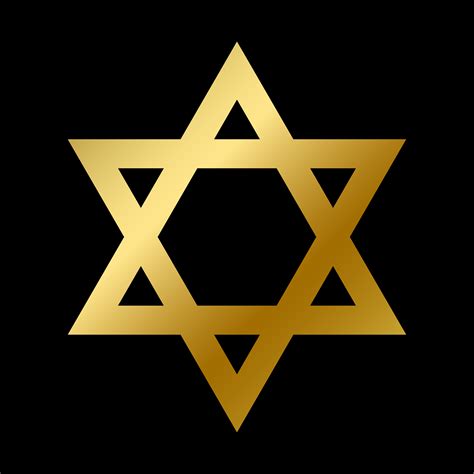 David Star Symbol Isolated Judaism Sign Outline 6542564 Vector Art At