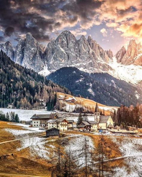 Val Di Funes Northern Italy Travel Winter Pictures
