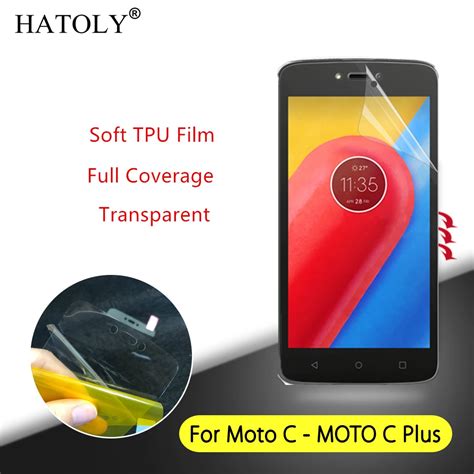 2pcs soft tpu nano film foil for motorola moto c screen protector for moto c xt1750 xt1754 full