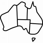 Australia Map Easy Clipart Icon Icons Maps