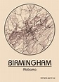 Karte / Map ~ Birmingham, Alabama - Vereinigte Staaten von Amerika ...