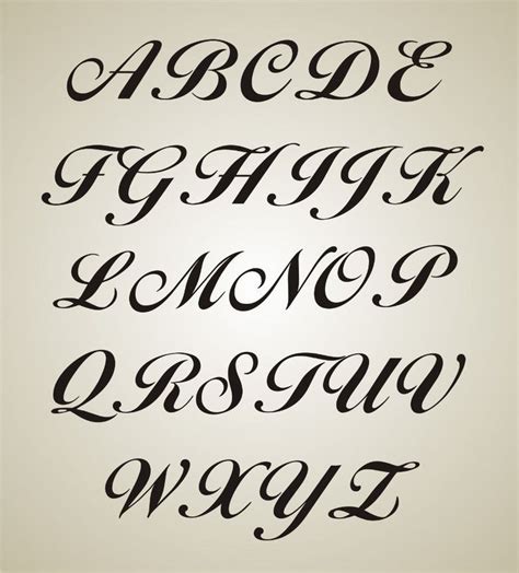 Phantasie Brief Schablonen Hand Lettering Alphabet Lettering