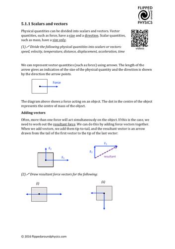 Scalars And Vectors Teaching Resources