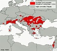 Many cases of West Nile Fever in Central and South Europe in the summer ...