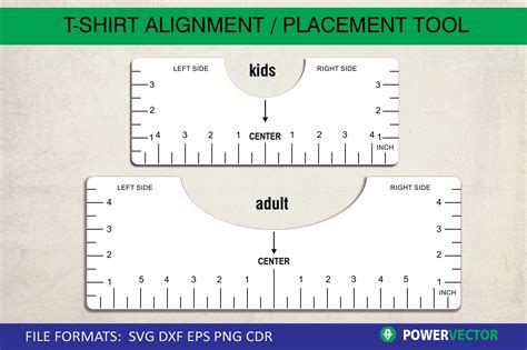 Tshirt Ruler SVG, T-shirt Alignment Tool Dxf Vector Files (1115877