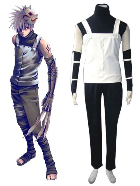 Anime Naruto Hatake Kakashi Anbu Cosplay Costume