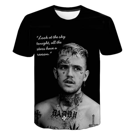 Lil Peep 3d Printed T Shirt Rapper Hip Hop Streetwear Casual Fashion