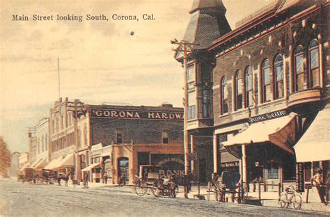 Corona California Main Street Looking South Vintage Postcard Aa25352 Ebay