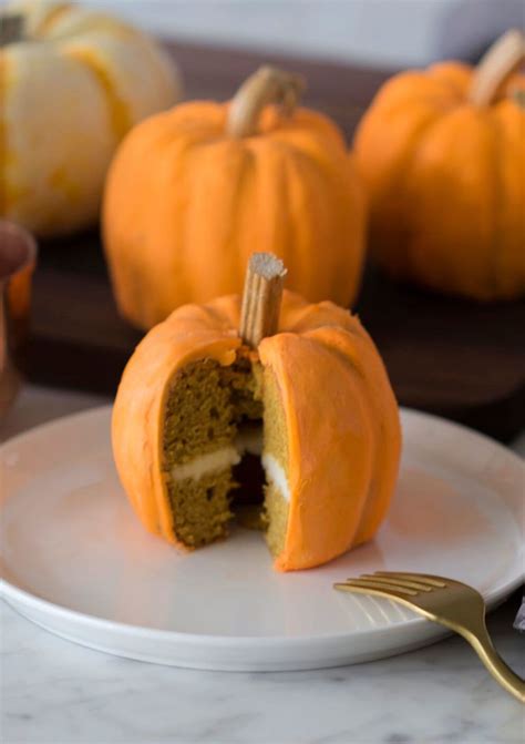 Pumpkin Mini Cakes Pumpkin Shaped Cake Pumpkin Cake Cute Baking Fall