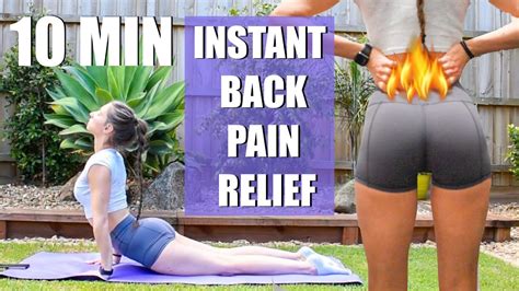 10 Min Instant Back Pain Relief Exercises Fix Sore Lower Back Immediately Youtube