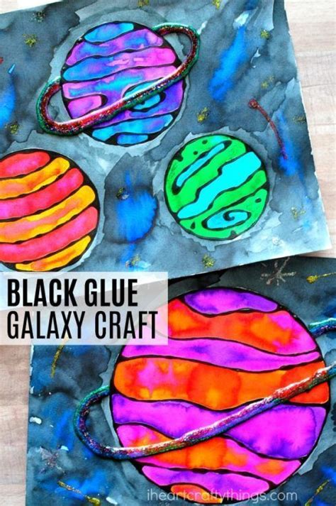 This Black Glue Galaxy Craft Makes An Awesome Summer Kids Craft Solar