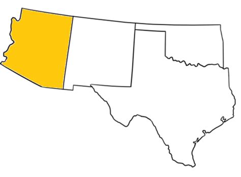 Southwest Region States And Location Flashcards Quizlet