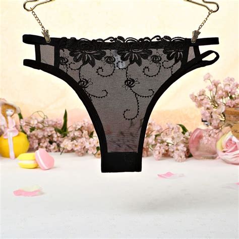 Sexy Panties Women Briefs Printing Low Rise Lace Thongs And G Strings