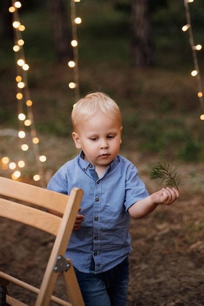 Premium Photo Happy Children Play In A Summer Pine Forest