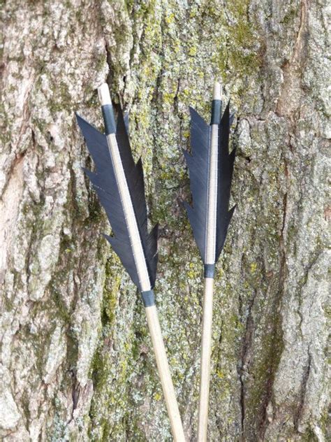 Traditional Wood Archery Arrow Medieval Style Archery Ebony Arrow Fantasy 55 60lb Or 30 35lb