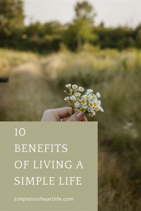 10 Benefits Of Living A Simple Life Simple Lionheart Life