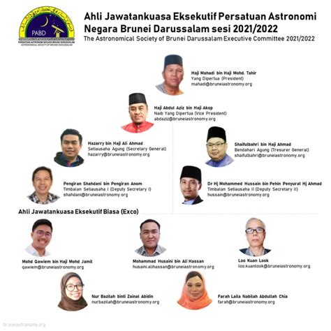 Executive Committees 2021 2022 Bruneiastronomy