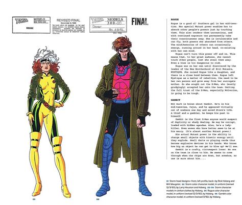 Character Designs For Rogue And Gambit 90s Animated Series Rxmen