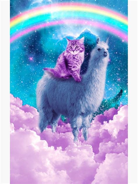 Rainbow Llama Cat Llama Sticker By Skylerjhill In 2020 Trippy Cat
