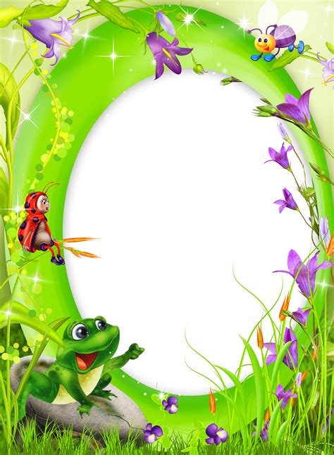 green transparent png photo frame  frog gallery yopriceville high quality images