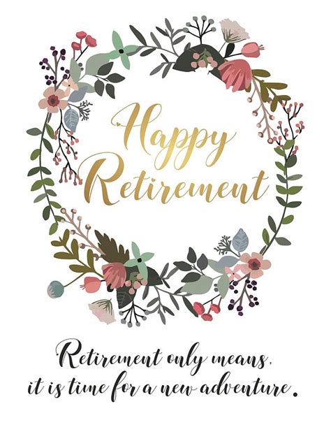 Happy Retirement Card Digital Art By Magdalena Walulik Pixels