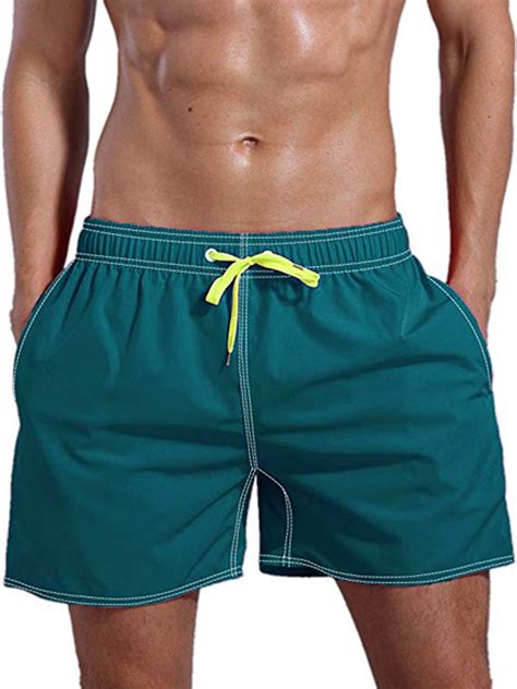 lelinta mens swim trunks watershort swimsuit board solid color casual quick dry beach underpants