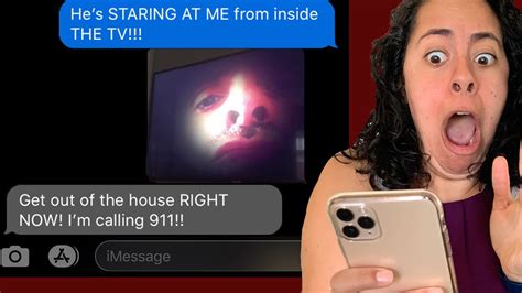 There Was A Man In My Tv Spying On Me Scary Text Message Story Youtube
