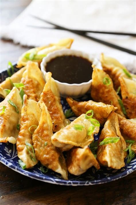 Easy Asian Dumplings With Soy Ginger Dipping Sauce Recipe Food