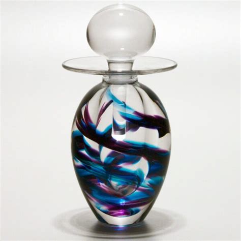 Tall Perfume Bottles Helix By Michael Trimpol Boha Glass