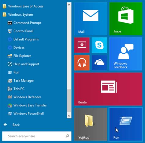 Cara Menambahkan Run Command Ke Start Menu Windows 10 Itpoin