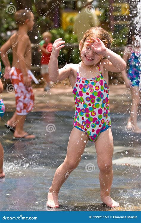 Young Girl Getting Sprayed In The Face Stock Image Image Of Gender