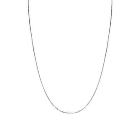 Jewelry Mens Shane Co In K White Gold Box Chain Mm