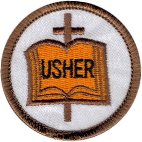 Bpa U Usher Bc Embroidered Emblem Church Usher Bible Cross 2