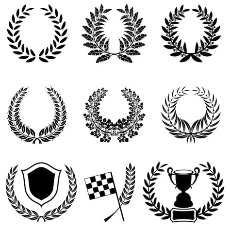 Premium Vector Set Of Laurel Wreaths