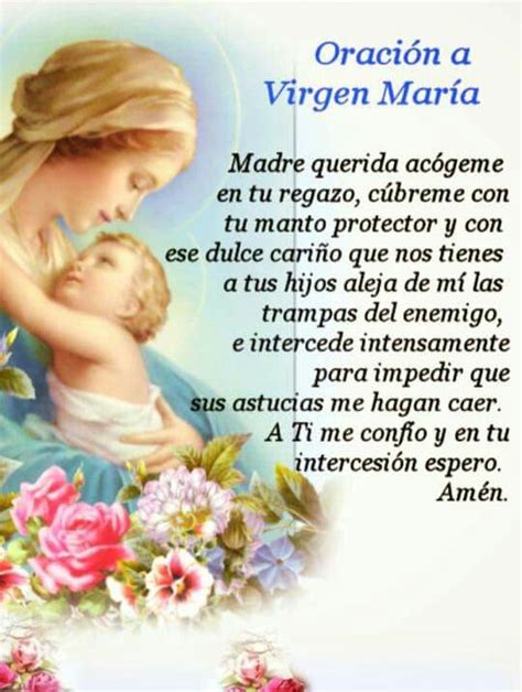 Oración A La Virgen Maria Catholic Prayers Daily Spanish Prayers