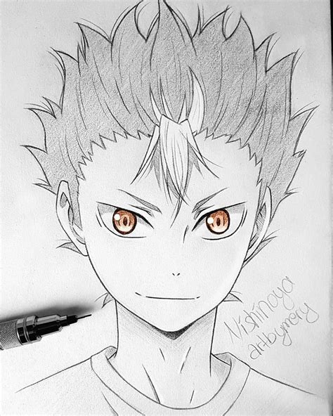 ~ Nishinoya ⚡ By Artbymery Visit Our Website For More Anime And Animeart 😆 💥⚪⚫🔶