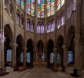 Paris - Saint-Denis Basilica - Choir Hemicycle and Ambulatory Windows ...