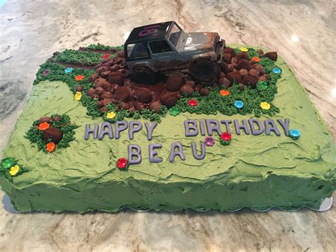 Girls Off Road Jeep Cake Construction Cake Cake Jeep Cake
