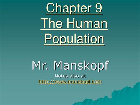 Ppt Chapter 9 The Human Population Powerpoint Presentation Free