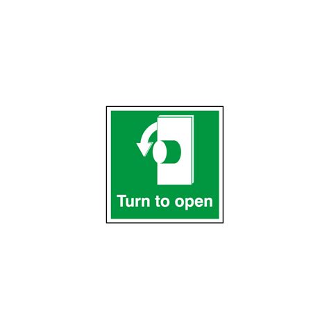 Turn To Open Anti Clockwise Sign Selectequip Shop