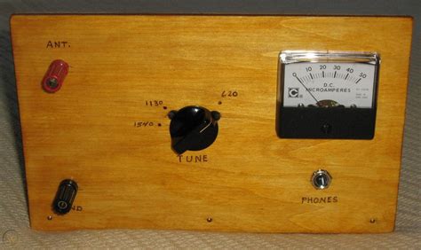 Improved Mystery Crystal Radio Set With Signal Strength Meter And