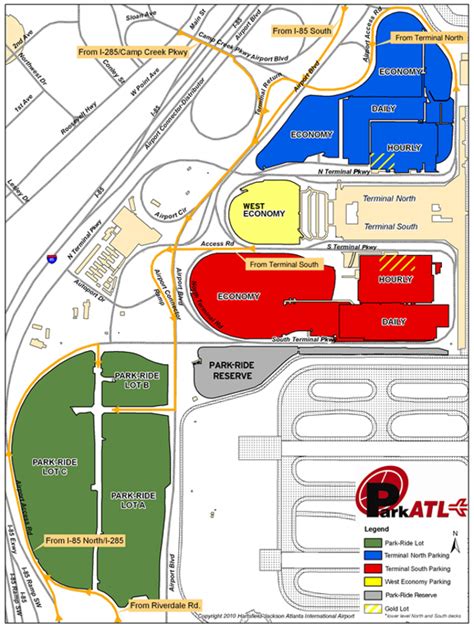 Atlanta Airport Parking Map Terminal Map