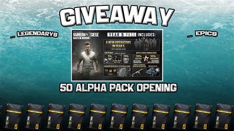 Rainbow Six Siege 50 Alpha Pack Opening Youtube