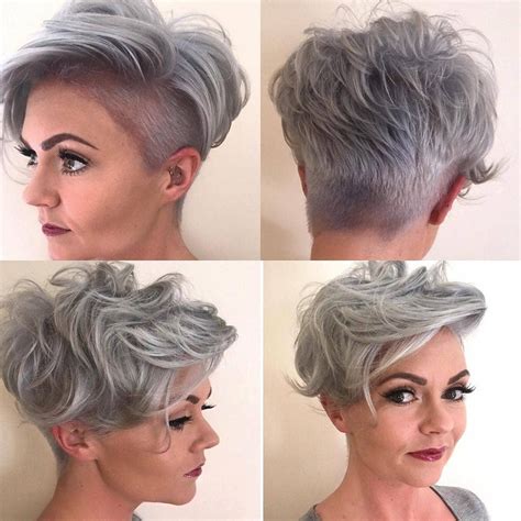 20 Photo Of Tapered Gray Pixie Hairstyles With Textured Crown