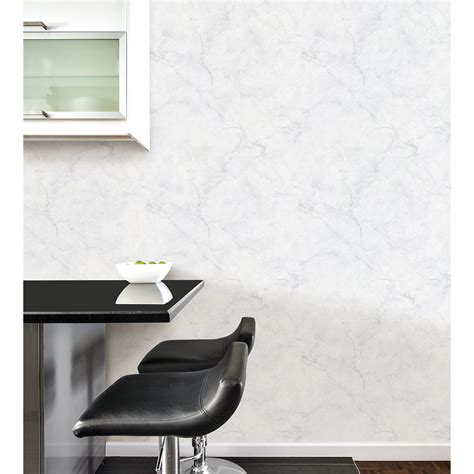 Wallpops Nuwallpaper Carrara Marble Peel And Stick Wallpaper And Reviews