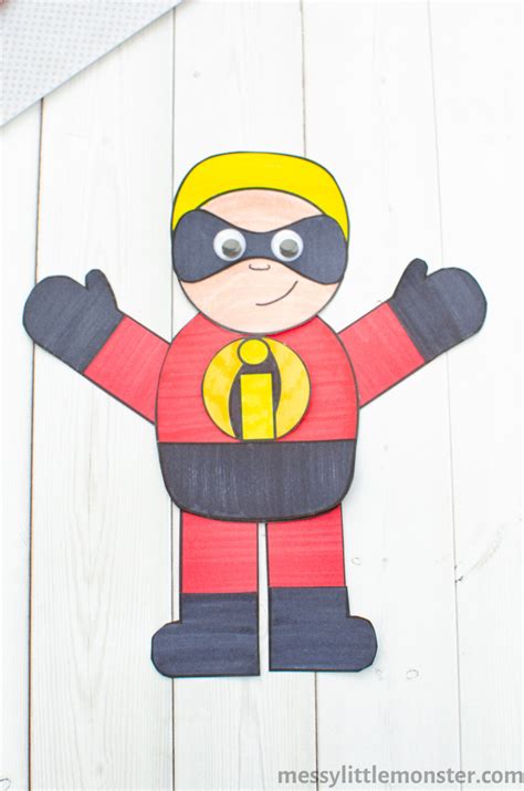Superhero cutout decorations save the day when used for birthday party decorations and classroom walls or bulletin boards. Mix and Match Superhero craft (& printable superhero template) - Messy Little Monster